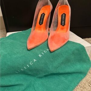 Jessica Rich “So Fancy” Orange/Clear Sandal